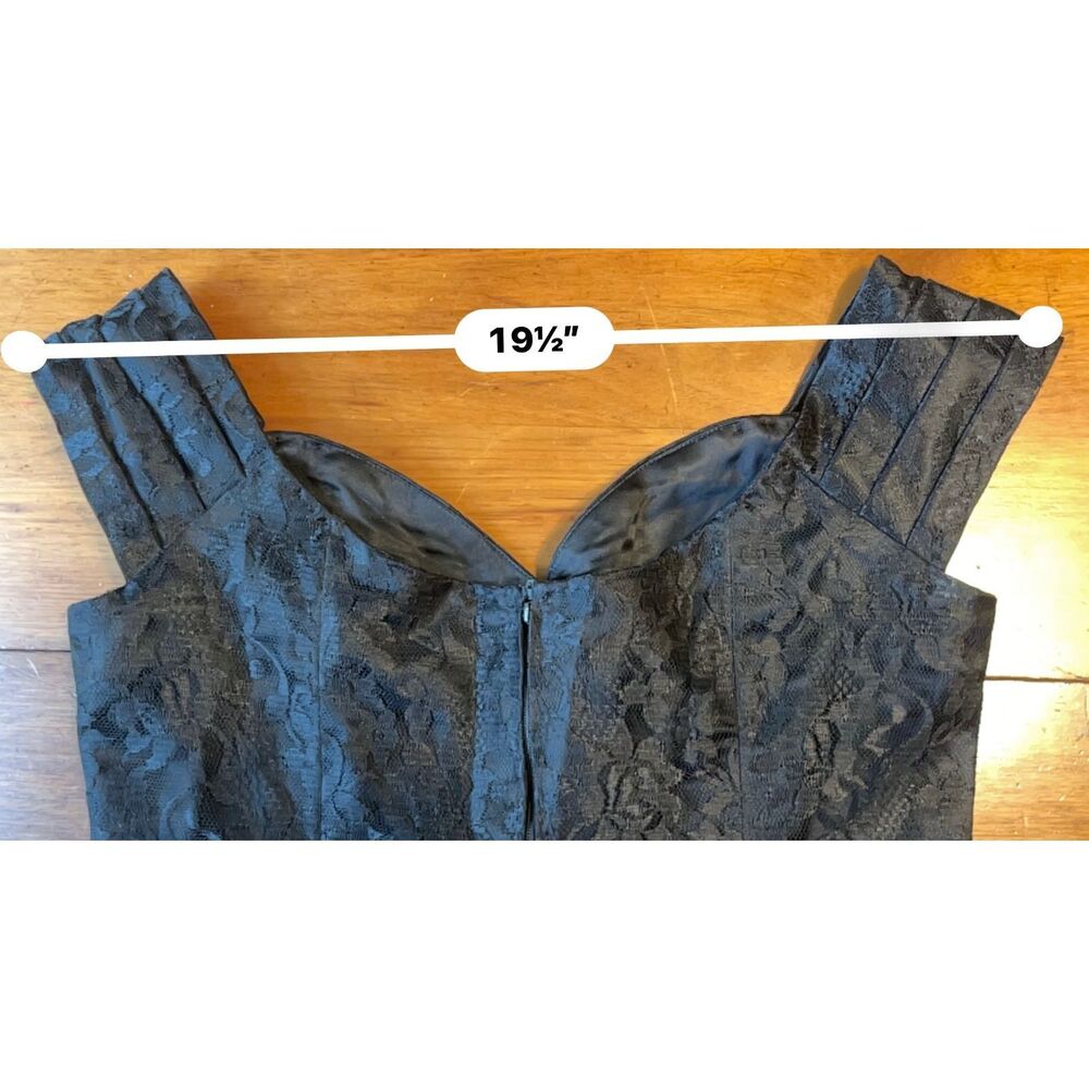 Vintage 80s Custom Purple Black Drop Waisted Corset Dress Size M - Picture 5 of 13